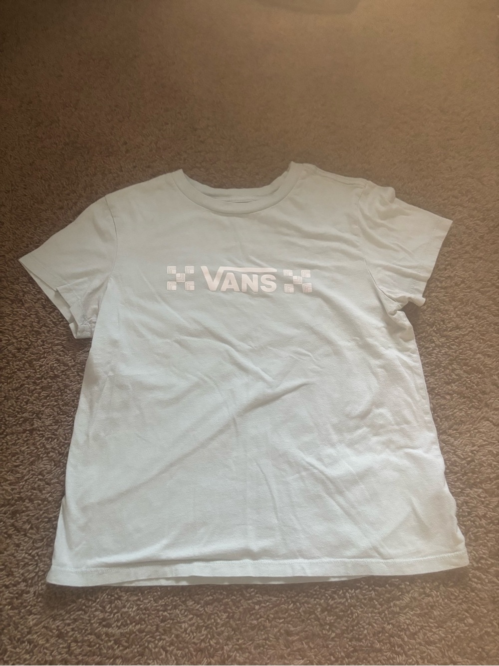 Vans Kids Light Blue Tee with White Logo
